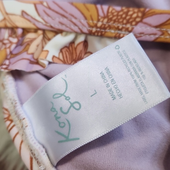 Kona Sol Boho Floral One piece Bathingsuit - Picture 4 of 5